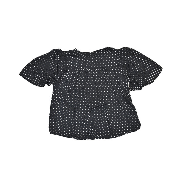 Lane Bryant Women's Black Polka Dot Blouse Plus Size 18 Flutter Sleeve - Picture 1 of 8